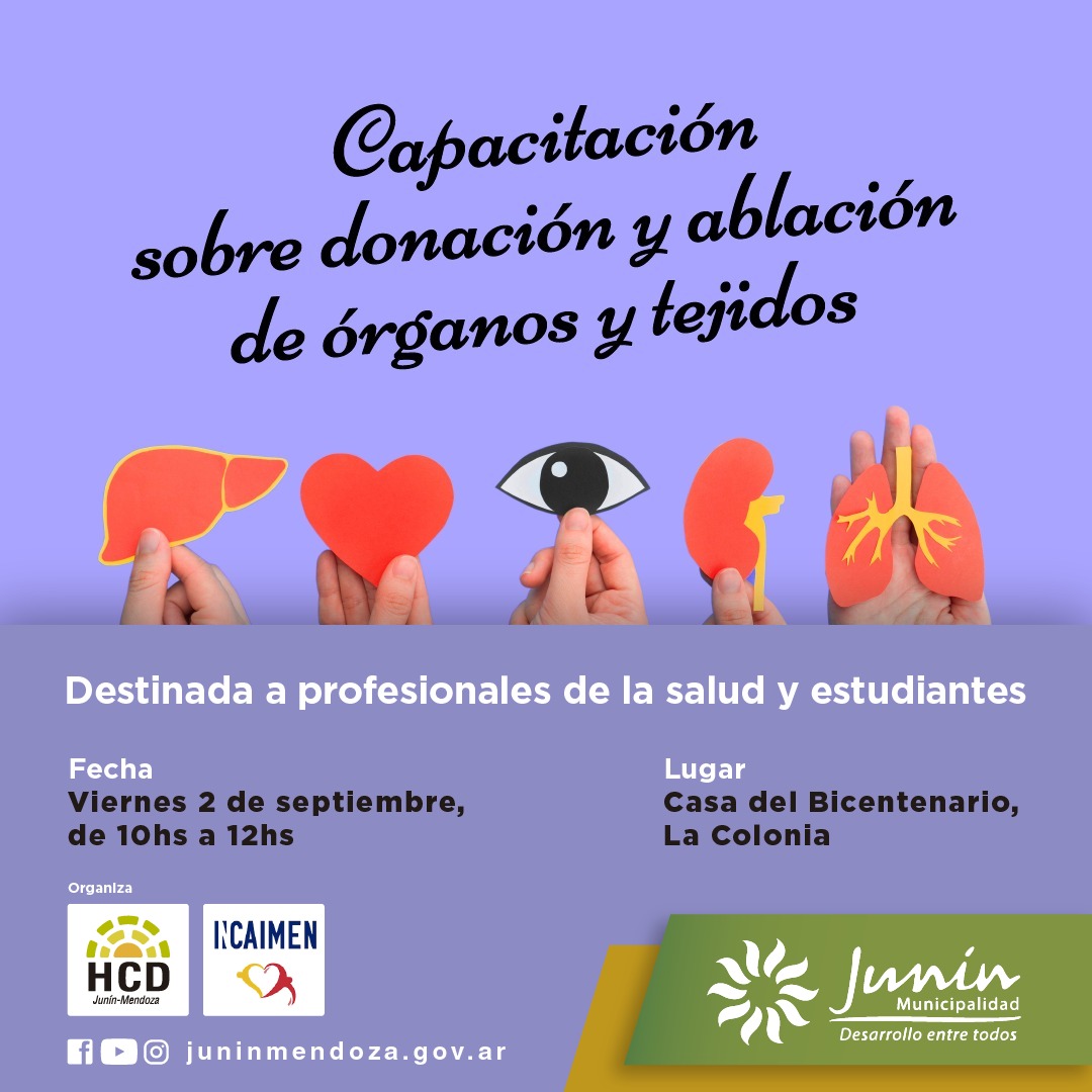 SE REALIZARÁ CAPACITACIÓN SOBRE DONACIÓN Y ABLACIÓN DE ÓRGANOS Y TEJIDOS